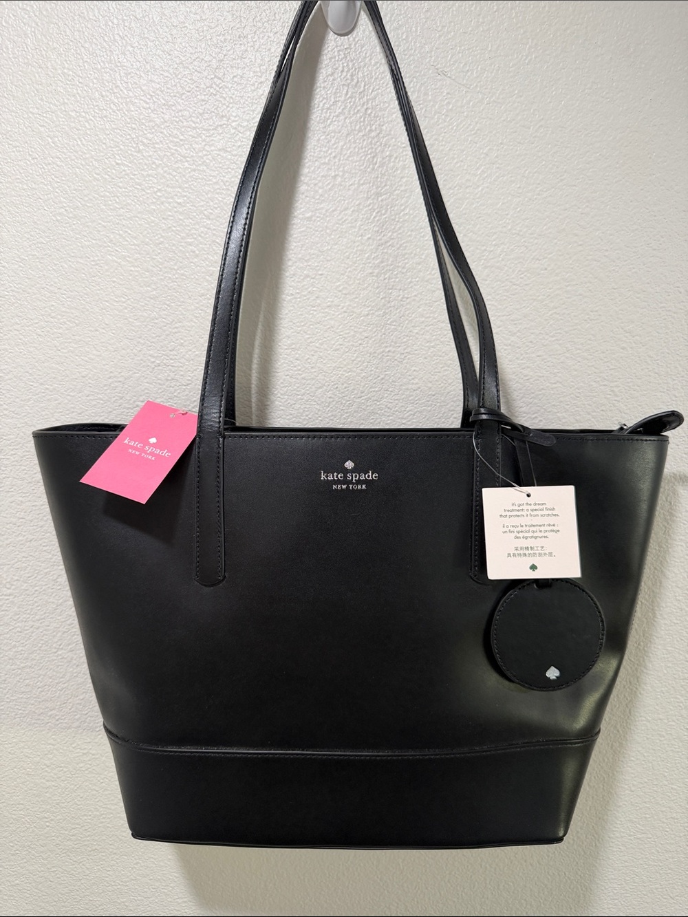 New Kate Spade Briel Black Leather Tote with Tag